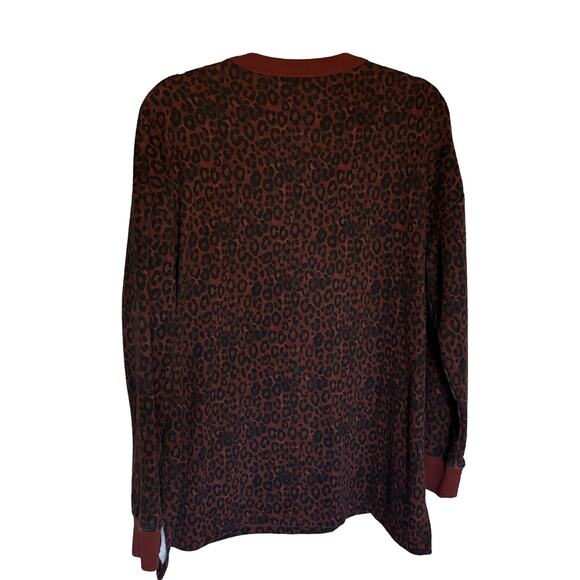 Victoria's Secret Sport Brown Leopard Cut Out Sweatshirt Women's Size: Medium - Picture 4 of 5